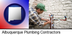 Albuquerque, New Mexico - a plumbing contractor installing new water supply lines