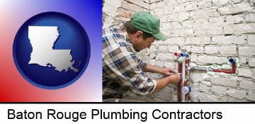 a plumbing contractor installing new water supply lines in Baton Rouge, LA