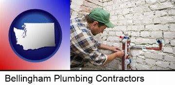 a plumbing contractor installing new water supply lines in Bellingham, WA