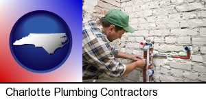 Charlotte, North Carolina - a plumbing contractor installing new water supply lines