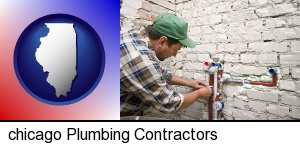 Chicago, Illinois - a plumbing contractor installing new water supply lines