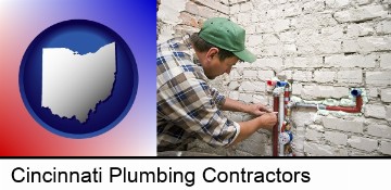 a plumbing contractor installing new water supply lines in Cincinnati, OH