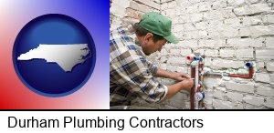 Durham, North Carolina - a plumbing contractor installing new water supply lines