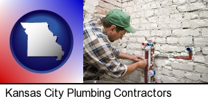 Kansas City, Missouri - a plumbing contractor installing new water supply lines