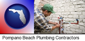 a plumbing contractor installing new water supply lines in Pompano Beach, FL
