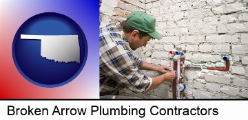 a plumbing contractor installing new water supply lines in Broken Arrow, OK