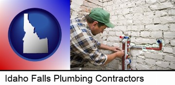 a plumbing contractor installing new water supply lines in Idaho Falls, ID