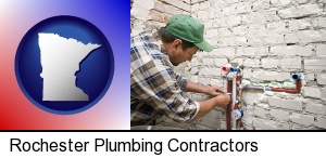 Rochester, Minnesota - a plumbing contractor installing new water supply lines